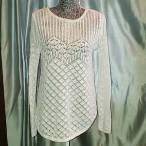 White sweater with silver